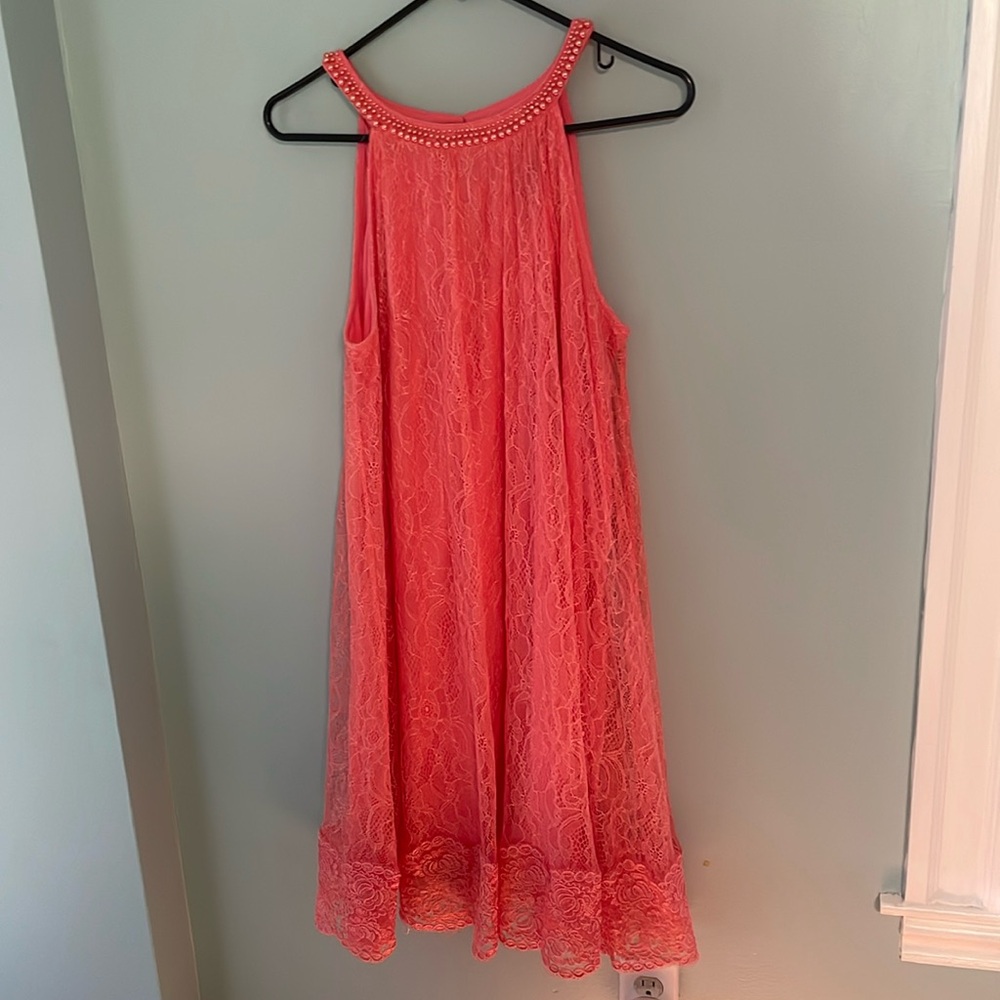 Coral Lace Dress
